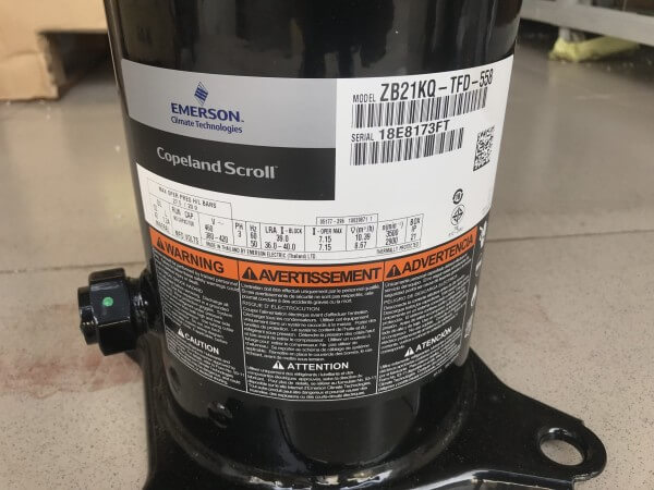 Máy Nén Copeland Scroll ZB38KQE-TFD-558